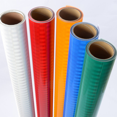 Printable Micron Glass Prism Reflective Sheet Roll PVC Reflective Red Vinyl Wrap